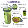 Botella para agua y Snacks de mascotas - Características