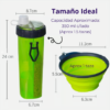 Botella para agua y Snacks de mascotas - Medidas